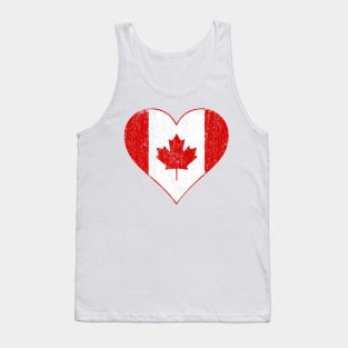Vintage I love Canada heart flag Tank Top